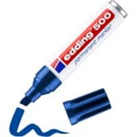 edding 500 Permanentmarker Breit Keilspitze 2 - 7 mm Blau Nachfüllbar Wasserbeständig