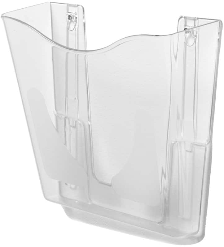 Deflecto DIN A4 Prospektständer Wandmontiert Transparent CP078YTCRY 25,6 x 10 x 26,1 cm CP078YT