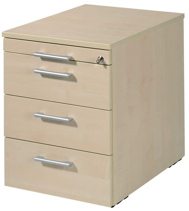 Geramoebel Rollcontainer Speed Office 3 Schubladen Ahorn 430 x 600 x 566 mm