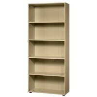 Hammerbacher Melaminharzbeschichtete Spanplatte Regal 4 Fachböden 800 x 330 x 1.880 mm Braun Ahorn