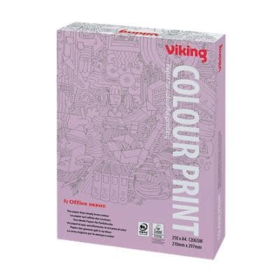 Viking DIN A4 Druckerpapier 120 g/m² Glatt Weiß 250 Blatt