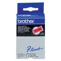 Brother TC-401 Authentic Schriftband Selbstklebend Schwarzer Druck auf Red 12 mm x 7.7m