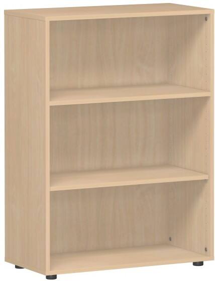 Geramoebel Speed Office Melaminharzbeschichtete Spanplatte Regal 2 Fachböden 800 x 420 x 1.104 mm Braun Buche