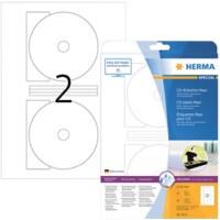 HERMA SPECIAL A4 CD/DVD Etiketten 5115 haftend DIN A4 Weiß 116 x 116 mm 25 Blatt à 2 Etiketten