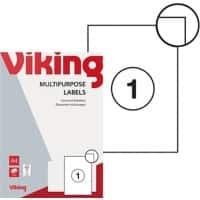 Viking Universaletiketten Selbsthaftend 210 x 297 mm Weiß 100 Blatt à 1 Etikett