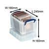 Really Useful Box Aufbewahrungsbox 3C 3 L Transparent Kunststoff 24,5 x 18 x 16 cm