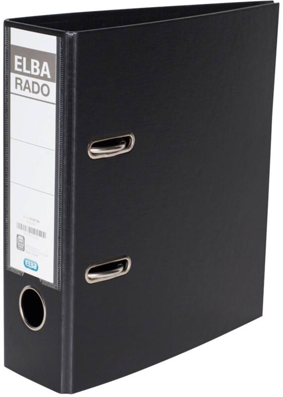 ELBA Rado Plast Breit Ordner DIN A5 75 mm Schwarz 2 Ringe 100022641 Kunststoff Hochformat