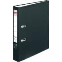 herlitz maX.file protect Ordner DIN A4 50 mm Schwarz 2 Ringe 5450804 Pappkarton, PP (Polypropylen) Texturiert Hochformat