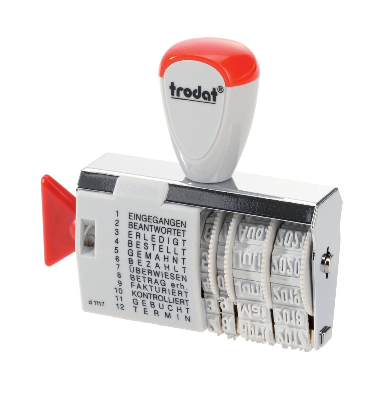 Trodat Personalisierter Textstempel mit Datum Classic 1117 Schwarz 8 x 7 cm