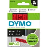 DYMO D1 Beschriftungsband Authentisch 45017 S0720570 Selbsthaftend Schwarz auf Rot 12 mm x 7 m