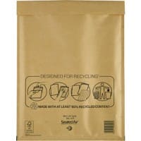 Mail Lite Luftpolster-Versandtaschen H/5 270 (B) x 360 (H) mm Abziehstreifen Goldgelb 50 Stück