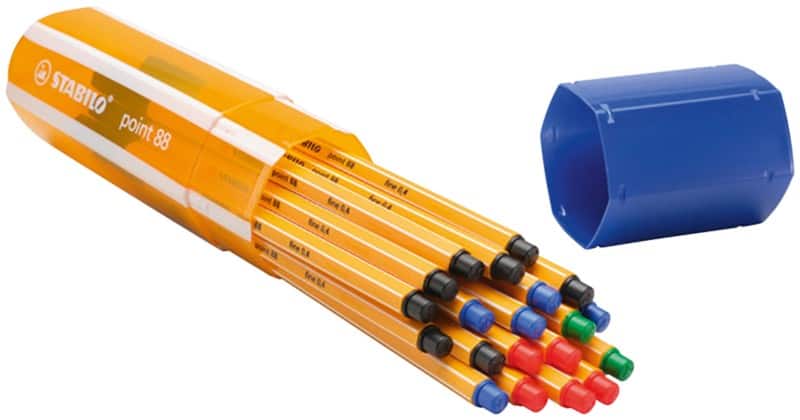 STABILO point 88 Fineliner 0.4 mm Nadelspitze Farbig sortiert Point 88 20 Stück