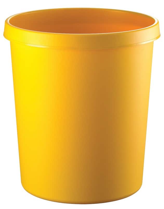 helit Papierkorb Polyethylen Gelb 33,5 cm