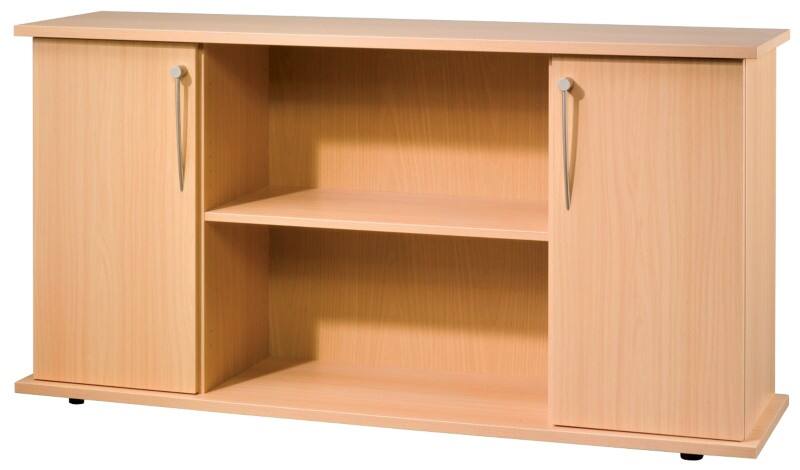 Hammerbacher Sideboard Melaminharzbeschichtete Spanplatte 1 Fachboden 1.660 x 440 x 840 mm Buche Braun