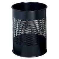 DURABLE Papierkorb Schwarz Metall perforiert (16,5 cm breit) 28 x 34 x 31,5 cm