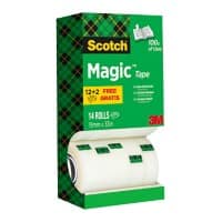 Scotch Magic Klebeband 810 19 mm x 33 m Matt Unsichtbar Vorteilspack 12 Rollen + 2 GRATIS