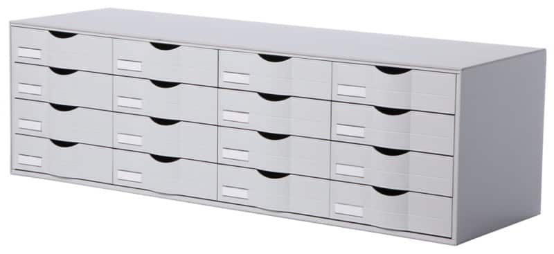 Paperflow Sortiersystem Kunststoff Grau 107,8 x 34,2 x 32,9 cm