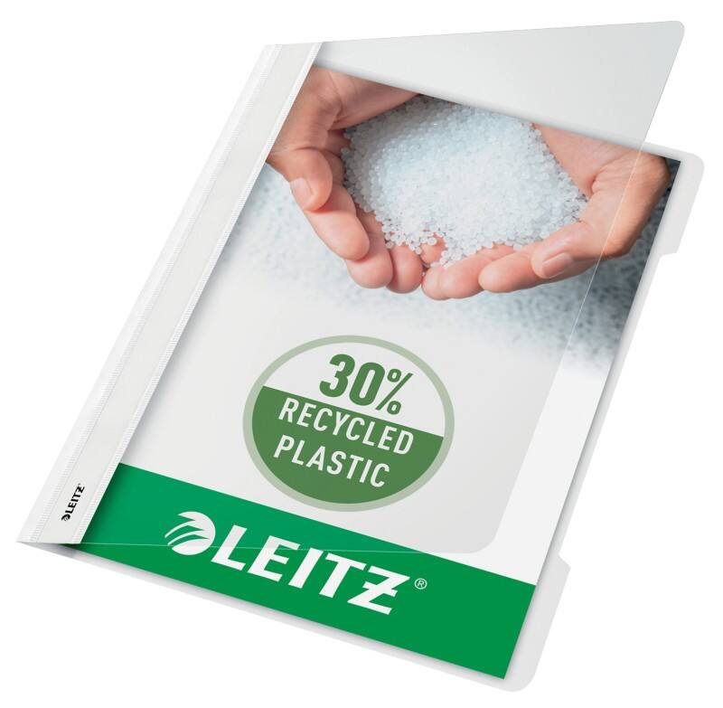 Leitz Standard Plastik-Schnellhefter 4191 DIN A4 Polypropylen 60 Blatt Weiß