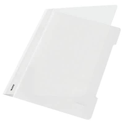 Leitz Standard Plastik-Schnellhefter 4191 DIN A4 PVC 60 Blatt Weiß