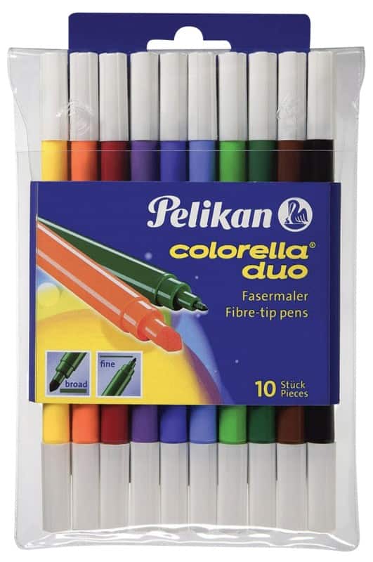 Pelikan Colorella duo Fasermaler 1 - 2 mm Mittel Farbig sortiert Colorella Duo C407 10 Stück