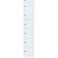 Bisley Schließfachschrank Office 6 Fächer Verkehrsweiß 305 x 305 x 1.802 mm