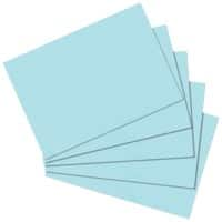 herlitz Karteikarten DIN A5 Blanko 100 Karten Blau 21 x 14,8 cm 100 Stück