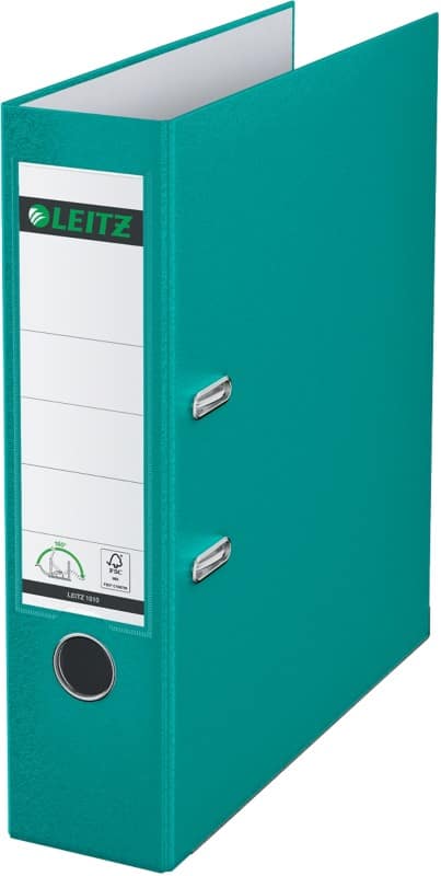 Leitz 180° Ordner Breit DIN A4 82 mm Türkis 2 Ringe 1010 Kunststoff Glatt Hochformat
