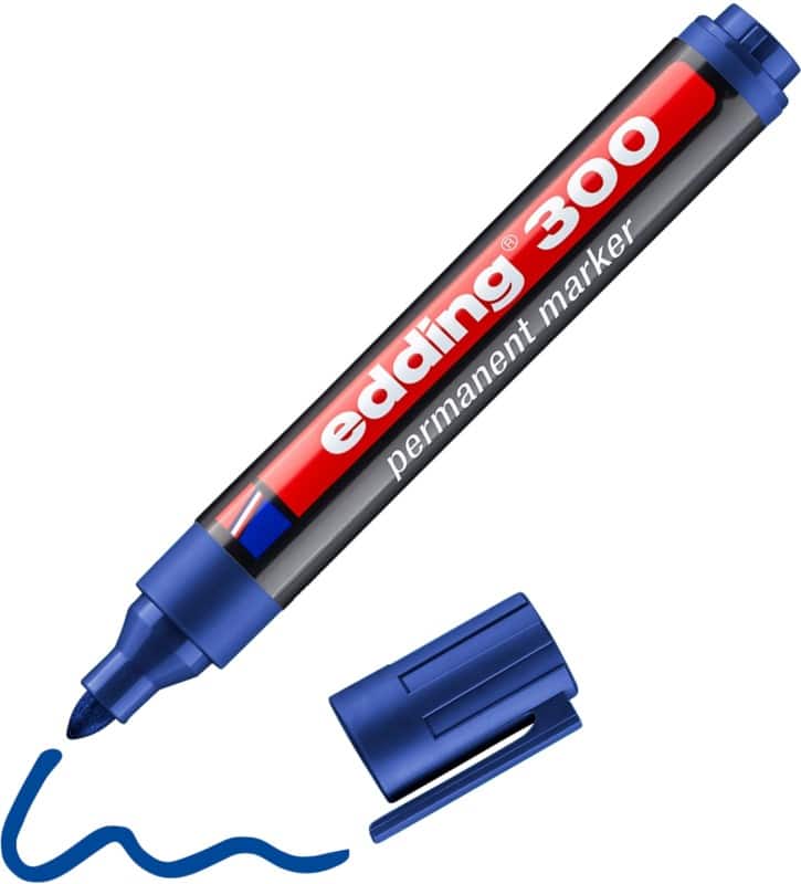 edding 300 300 Permanentmarker  Mittel Rundspitze 1,5 - 3 mm Blau Nachfüllbar Wasserbeständig