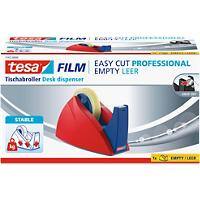 tesa Klebebandabroller tesafilm Easy Cut Professional Blau, Rot 25 mm (B) x 66 m (L) PS (Polystyrol)