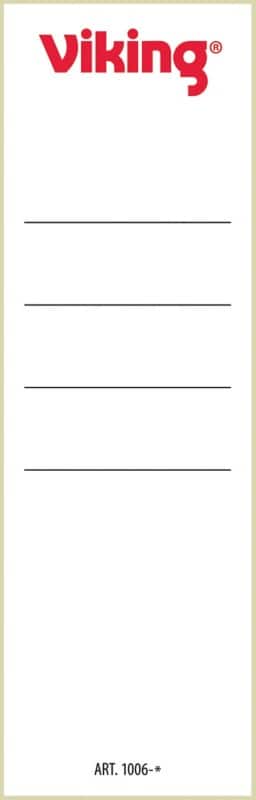 Viking Rückenschilder 60 mm Weiß 10 Stück