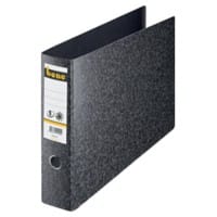 Bene No.1 Power Ordner DIN A3 75 mm Schwarz 2 Ringe 90700 Hartpappe Wolkenmarmor Hochformat