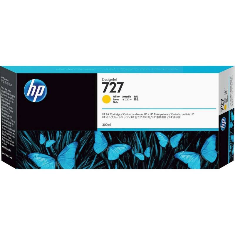 HP 727 Original Tintenpatrone F9J78A Gelb