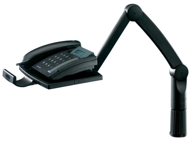 Hansa Telefon-Schwenkarm TSA 5020 Kunststoff, Metall Schwarz 26 x 18,5 x 49 cm