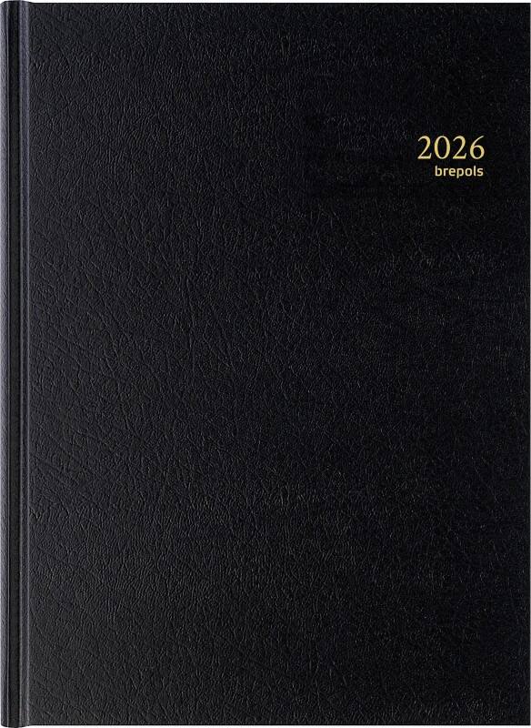 Brepols Terminplaner 2026 Spezial 1 Tag / 1 Seite Deutsch, Französisch, Englisch, Italienisch, Spanisch, Niederländisch Schwarz