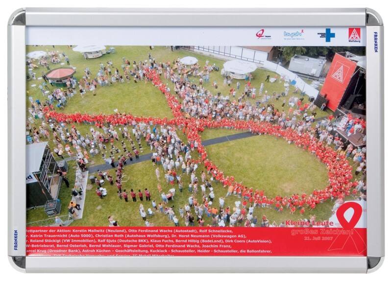 Franken DIN A2 Klapprahmen Silber Aluminium BS0801 42 (B) x 59,4 (H) cm