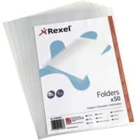 Rexel Sichthüllen DIN A4 Transparent PVC (Polyvinylchlorid) 140 Mikron 50 Stück