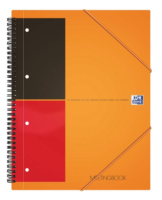 OXFORD International Besprechungsbuch DIN A5+ Liniert Spiralbindung PP (Polyproplylen) Orange Gelocht 160 Seiten 80 Blatt