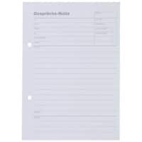 herlitz Gesprächsnotizblock Weiß DIN A5 70 g/m² Liniert 50 Blatt