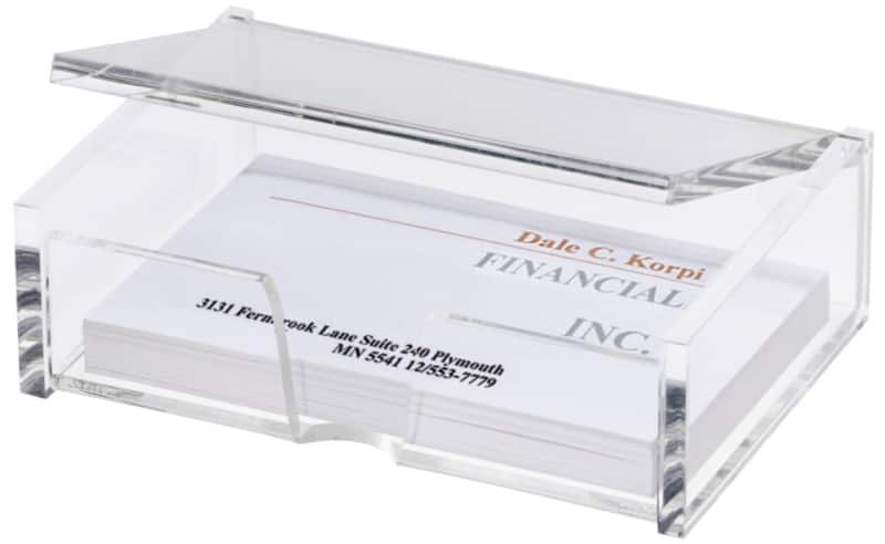 Sigel Visitenkartenbox VA112 80 Karten Transparent 9 x 6,5 x 3 cm