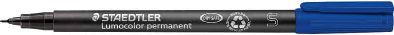 STAEDTLER Lumocolor Universal Lumocolor Rundspitze Permanentmarker Extra Fein Rundspitze 0,4 mm Blau Nachfüllbar 10 Stück