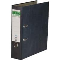 ELBA Rado Ordner DIN A4 80 mm Schwarz 2 Ringe Pappkarton Wolkenmarmor Recycled