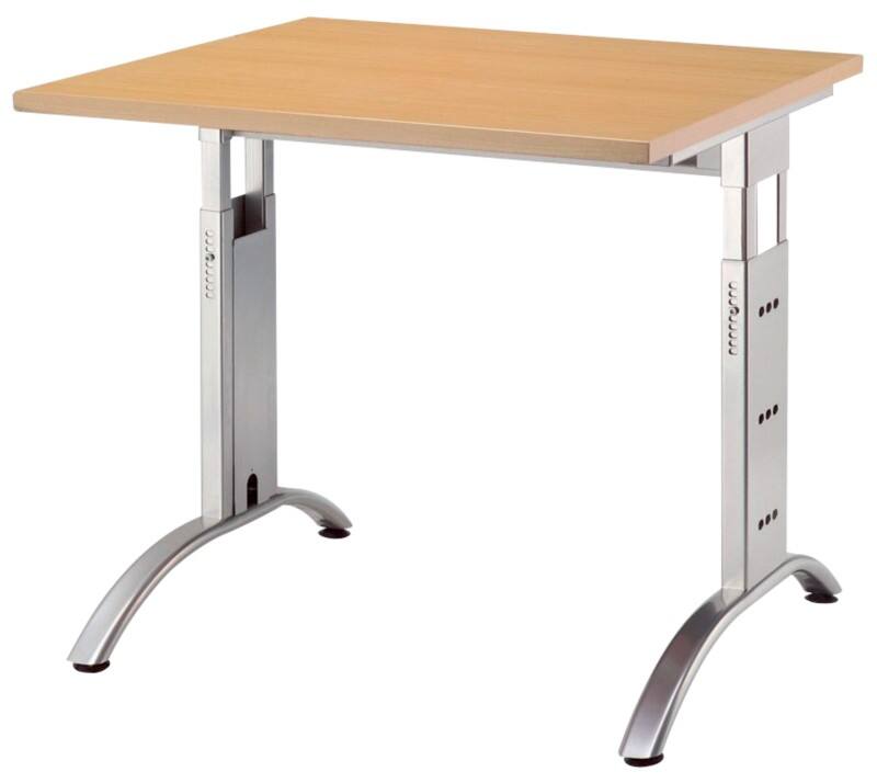 Hammerbacher Future VFS Höhenverstellbar Schreibtisch Rechteckig Buche C-Fuß 800 (B) x 800 (T) x 850 (H) mm Spanplatte, Stahl