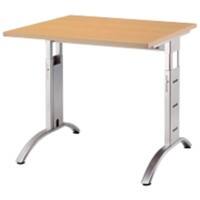 Hammerbacher Future VFS Höhenverstellbar Schreibtisch Rechteckig Buche C-Fuß 800 (B) x 800 (T) x 850 (H) mm Spanplatte, Stahl