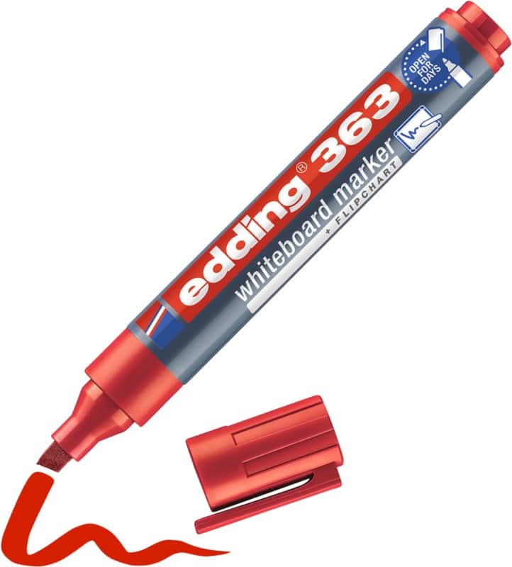 edding 363 Non-permanent Whiteboard-Marker Rot Breit Keilspitze 1 - 5 mm