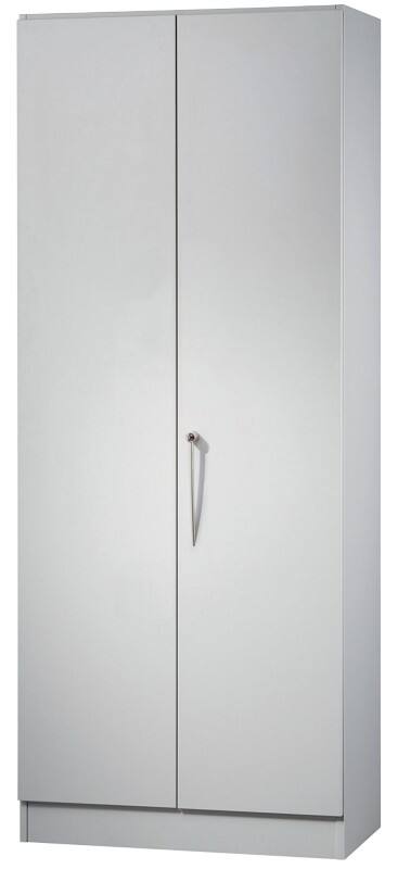 Hammerbacher Future Schrank Melaminharzbeschichtete Spanplatte 4 Fachböden abschließbar 800 x 420 x 2.004 mm Grau