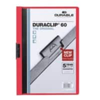 DURABLE Duraclip Klemmmappe 60 Blatt DIN A4 Rot