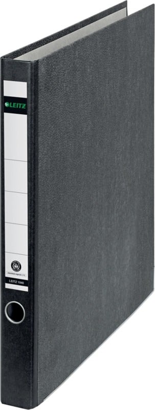 Leitz 1040 20 mm Ringbuch Graupappe, Papier DIN A4 2 Ringe Schwarz