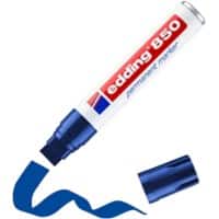 edding 850 Keilspitze Permanentmarker Extra Breit Keilspitze 5 - 18 mm Blau Nachfüllbar
