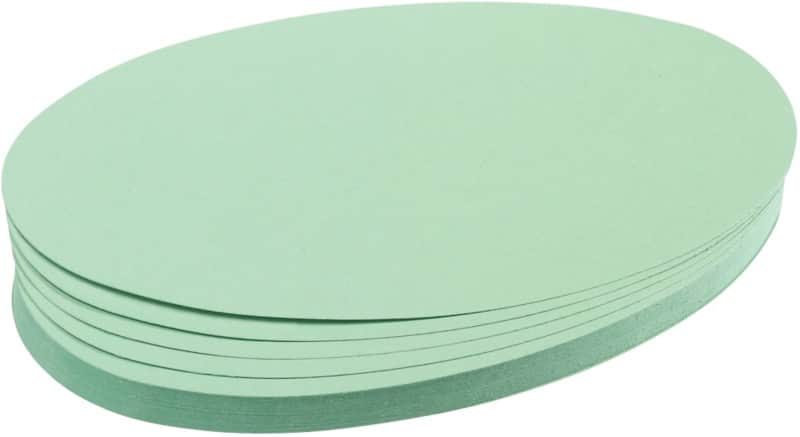Franken Oval Moderationskarten 19 x 11 cm Hellgrün UMZ 1119 19 500 Stück