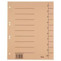 Bene Trend 1 bis 10 Trennblätter DIN A4 Chamois 10-teilig Pappkarton 6 Löcher 100 Stück